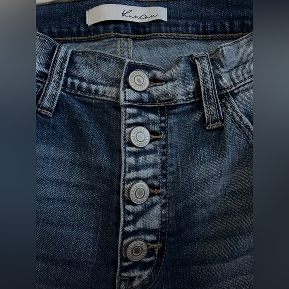 KANCAN Destroyed Medium Wash Skinny Denim Button Fly Jeans Size 9/29  29x31 - Picture 7 of 8